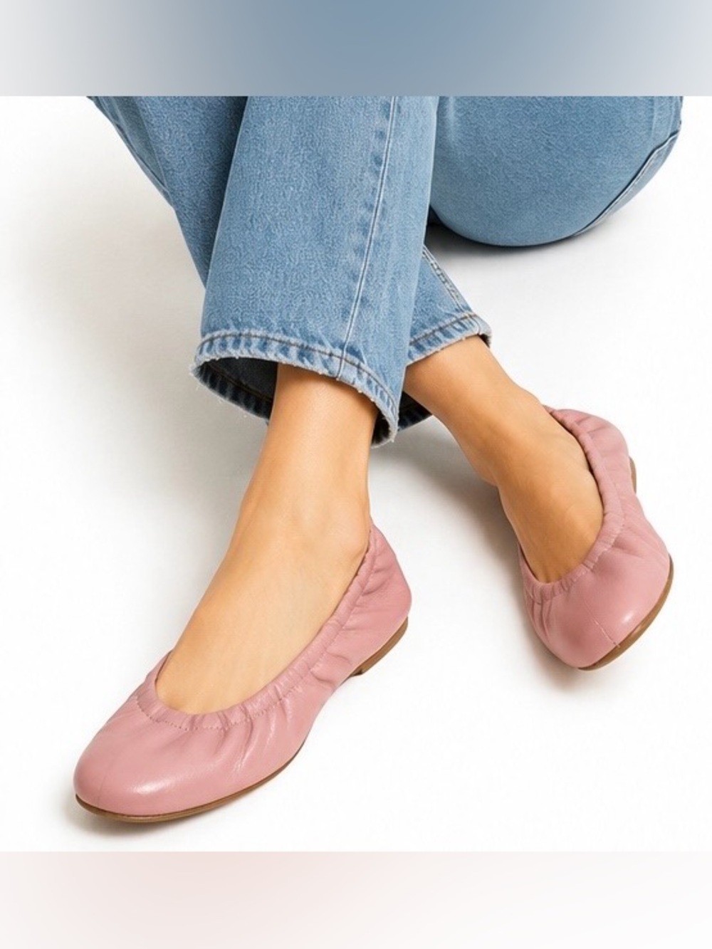 Vera Wang Collection Pale Pink Leather Ballet Flats Size 35.5 / US 5.5